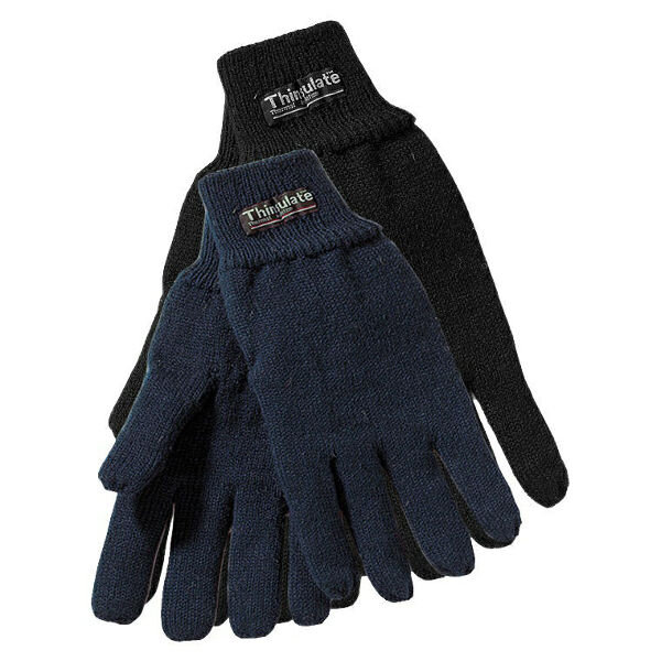 Handschoen gebreid acryl marine M - 8715396008012|_|91100-M-M