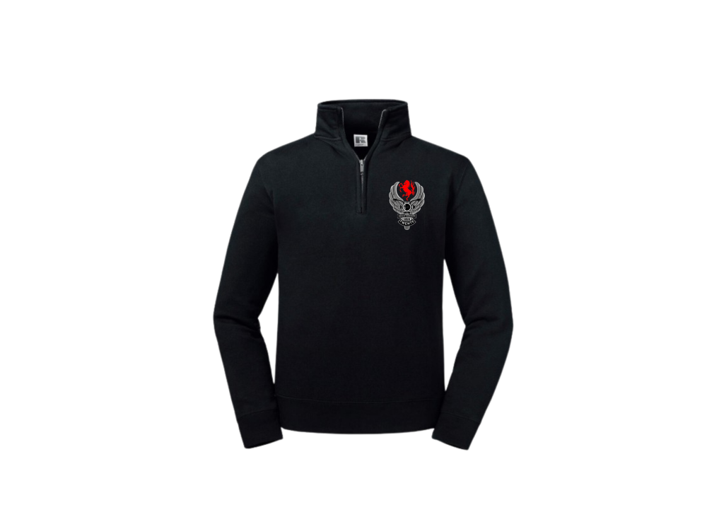 Harley authentic 1/4 zip sweat black 4XL - HarleyZipsweat-XXXXL