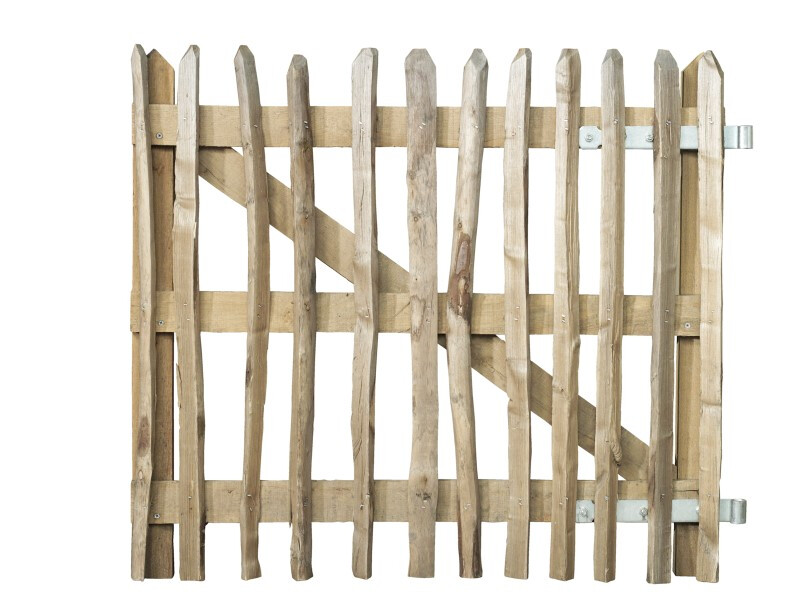 Poort 90x100cm, Eiken poort met kastanje latten | 8713787105661