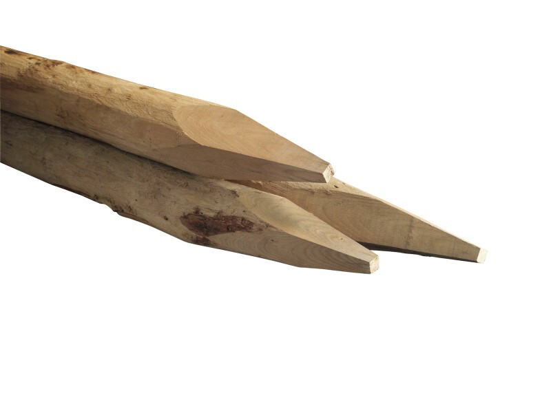Afrasteringspaal Kastanje 250 Ã~8/10cm  Geschild en gepunt | 1000398 | 8713787102981
