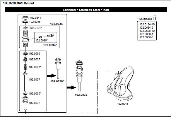 Drinkbak model 92R inox ventiel - Suevia - 4025338000610|_|SU1000929|_|100.0929