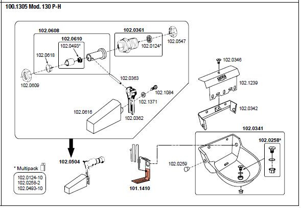 Drinkbak model 130P-H verwarmbaar - Suevia - 4025338089035|_|SU1001305|_|100.1305