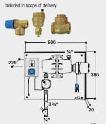 Warm watercirculatie-unit 303 220 volt - Suevia - 4025338000726|_|0660303|_|SU1010303|_|101.0303