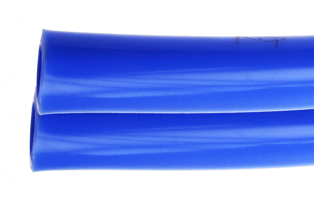 Pulsatieslang siliconen 7x14mm dubbel   Blauw - D 48110