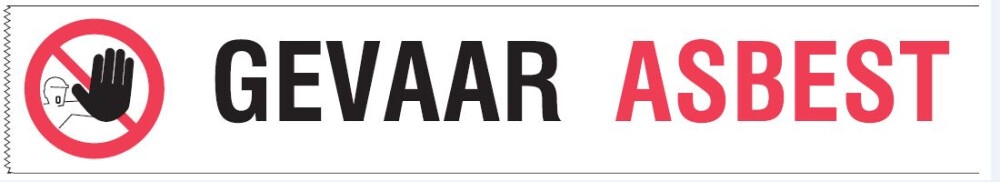 Waarschuwings tape pas op               Asbest - 1012345015150|_|2040BD567