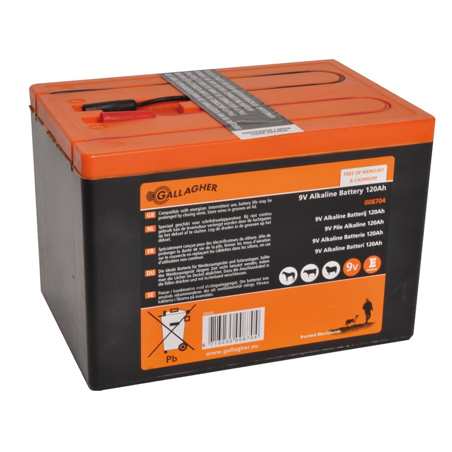 Powerpack Alkaline batterij 9V/120Ah -  160x110x115mm - GALLAGHER - 8713235008704|_|008704