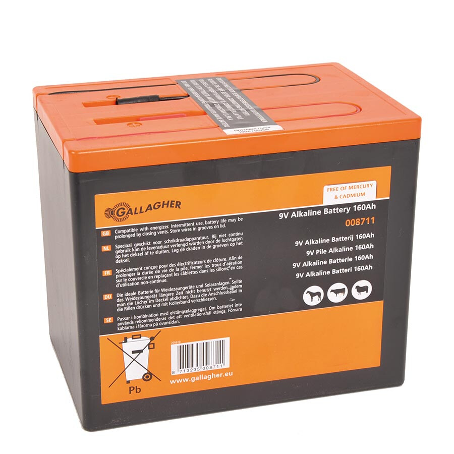 Powerpack Alkaline batterij 9V/160Ah -  190x125x160mm - GALLAGHER - 8713235008711|_|008711