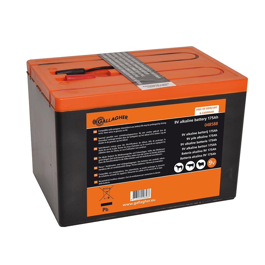 Powerpack Alkaline batterij 9V/175Ah -  190x125x160mm - GALLAGHER - 8713235048588|_|048588GAL|_|048588