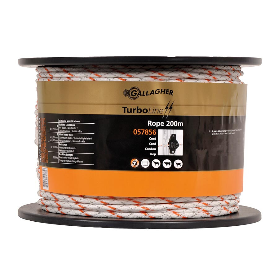 TurboLine Cord wit 200m - GALLAGHER - 8713235057856|_|057856GAL|_|057856