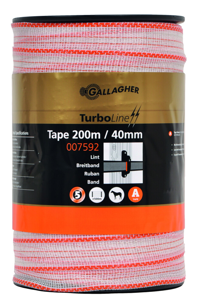 TurboLine lint 40mm wit 200m - GALLAGHER - 8713235007592|_|007592