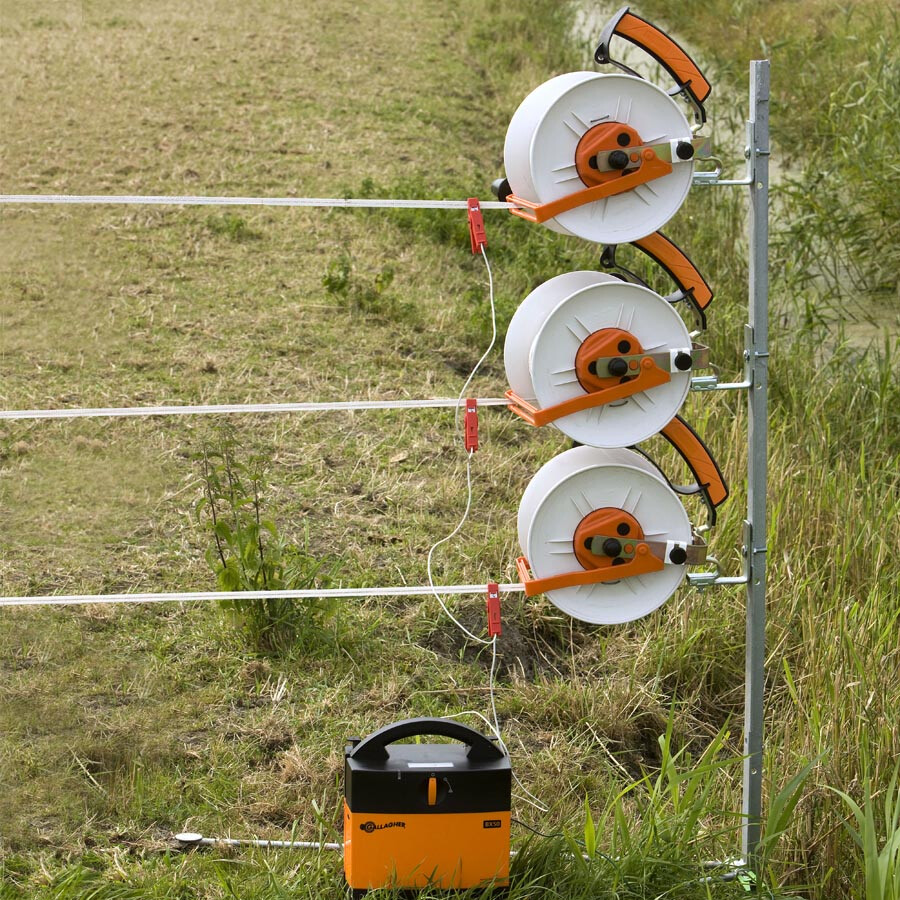 Haspelhoekpaal voor 3 haspels/3         isolatoren 1.25m - GALLAGHER - 8713235022014|_|022014GAL|_|022014