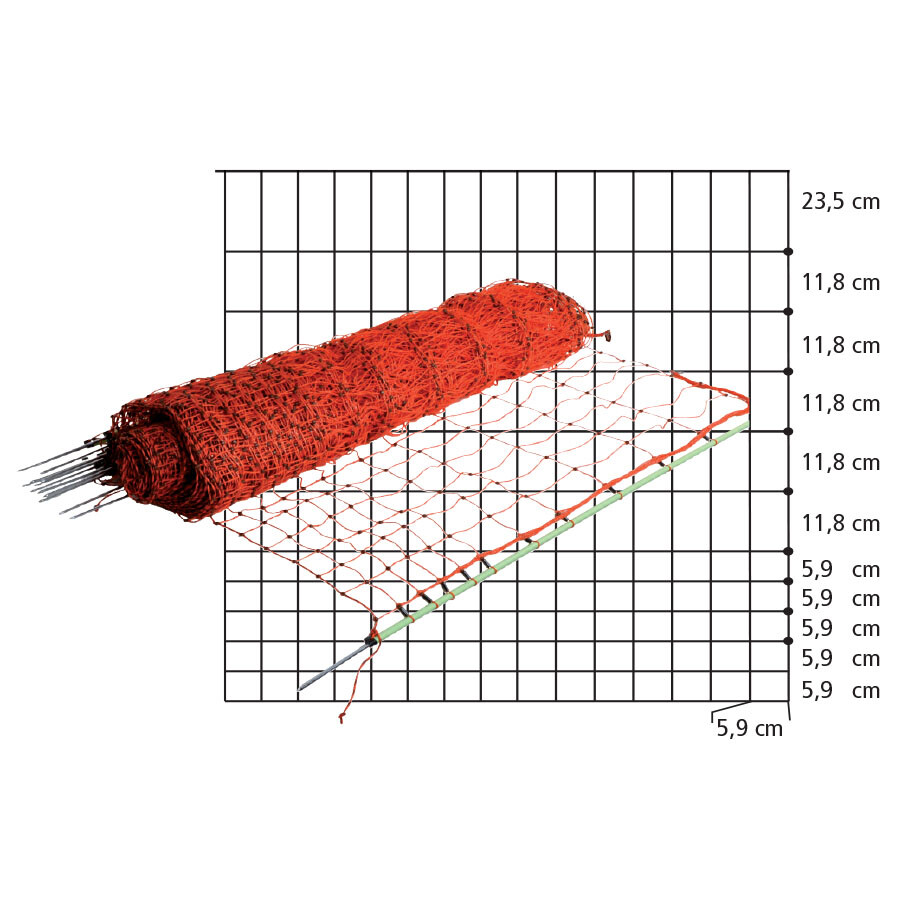 EuroNetz Kippennet, Oranje              112/1-15/G-50m - GALLAGHER - 8713235022229|_|022229GAL|_|022229