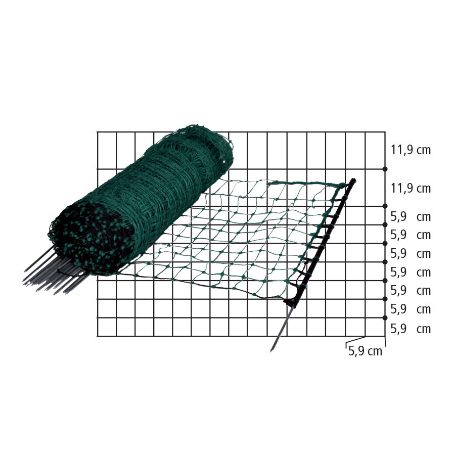 EuroNetz Konijnen-/hobbynet, Groen      65/1-15/Z-50m - GALLAGHER - 8713235024377|_|024377GAL|_|024377