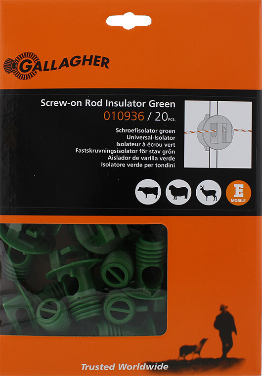 Schroefisolator groen 6/14mm 20stuks - GALLAGHER - 8713235010936|_|010936GAL|_|010936