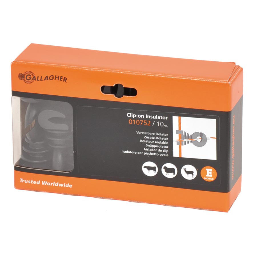 Klik-aan isolator voor veerstalen       10stuks - GALLAGHER - 8713235010752|_|010752GAL|_|010752