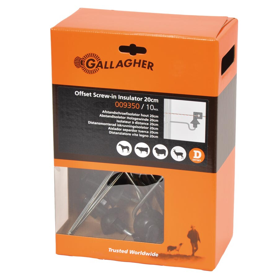 Afstandschroef-isolator hout 20cm       10stuks - GALLAGHER - 8713235009350|_|009350