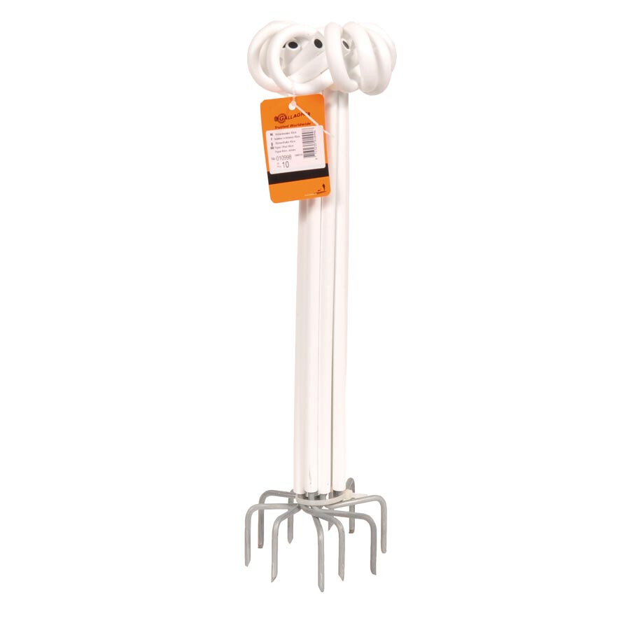 Afstandisolator krulstaart hout 40cm wit 10stuks - GALLAGHER - 8713235010998|_|010998GAL|_|010998
