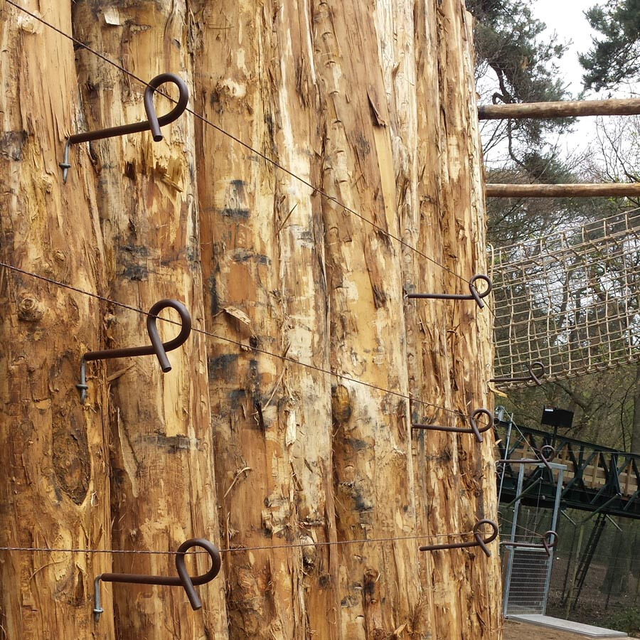 Afstandisolator krulstaart hout 17,5cm  terra 10stuks - GALLAGHER - 9414701720234|_|720234