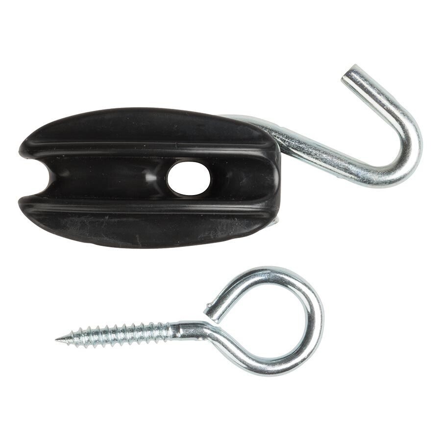 S-Isolator met haak en oogbout Zwart    10stuks - PULSARA - 8713235055968|_|055968