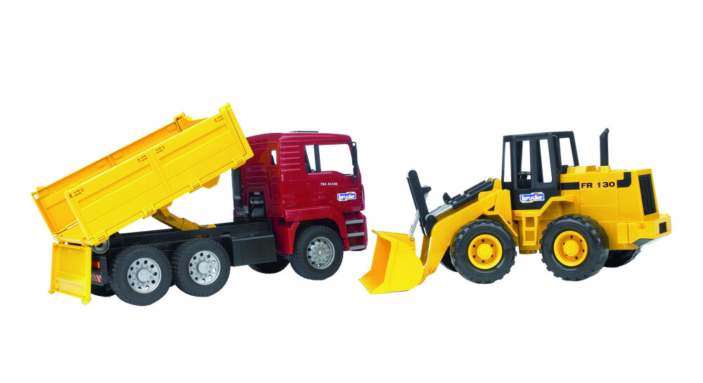 MAN TGA kipper met shovel - BRUDER - 4001702027520|_|U02752|_|60002752|_|027520