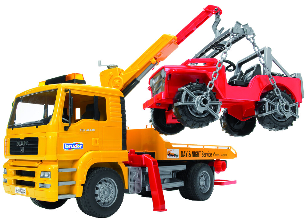 MAN TGA sleepdienst met Jeep - BRUDER - 4001702027506|_|U02750|_|60002750|_|027506