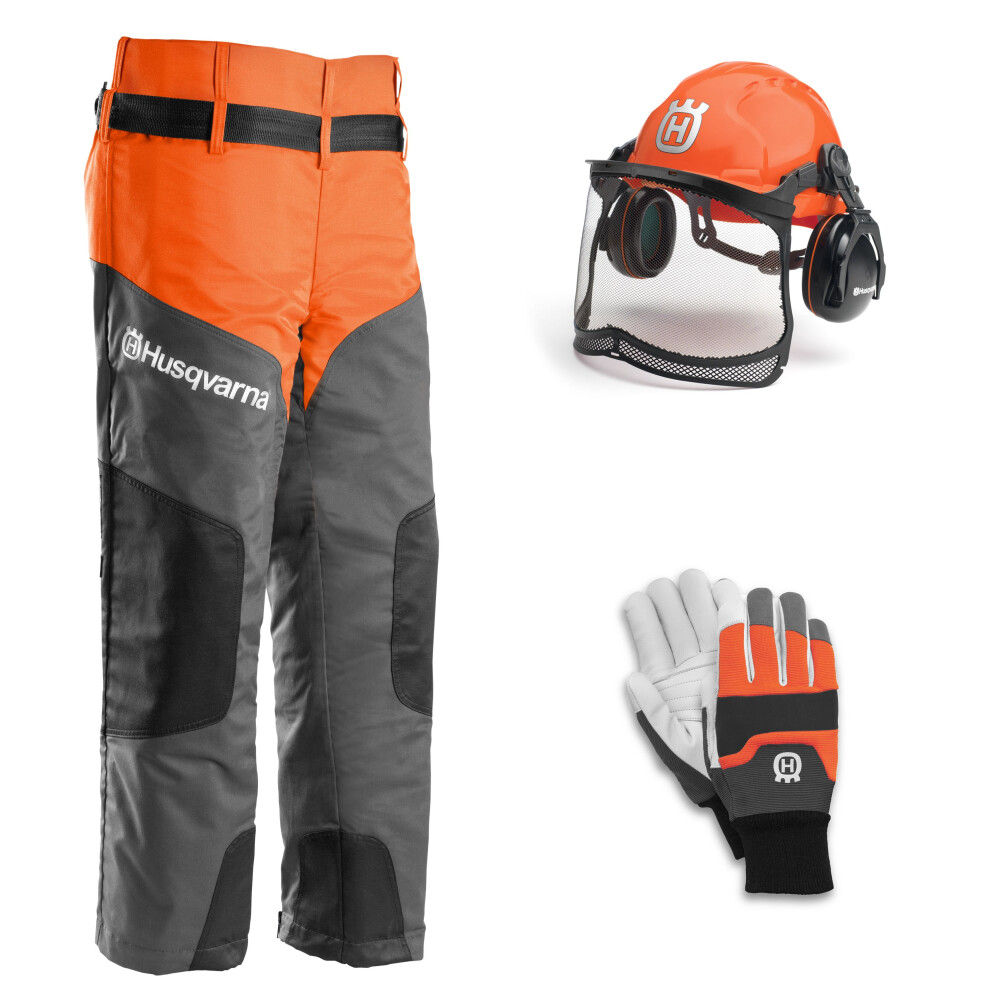 Veiligheidskit Chaps, Handschoenen En   Helm - Husqvarna - 7391883155608|_|581966001