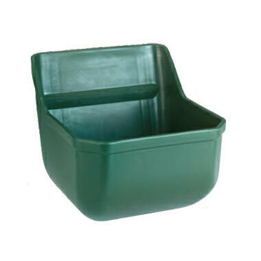 Voerbak kunststof, smal, groen 9L - 4018653324608|_|20046