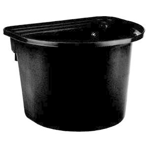 Voerbak met ophanghaken, halfrond, zwart 12L - 4018653700204|_|VV32855|_|32855