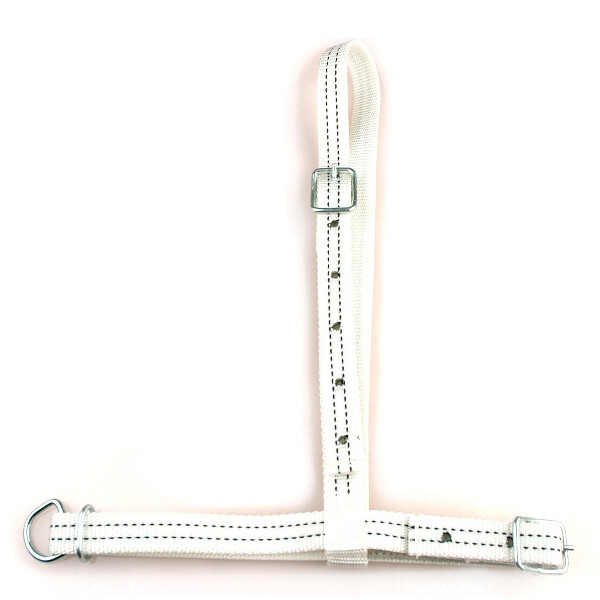 Weidehalster zonder ketting, nylon, wit - 523