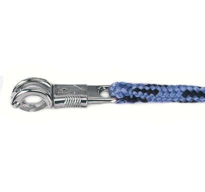 Voorbrenglijn nylon, blauw/zwart,       paniekknip 2m - 4018653241981|_|3224626|_|3224626