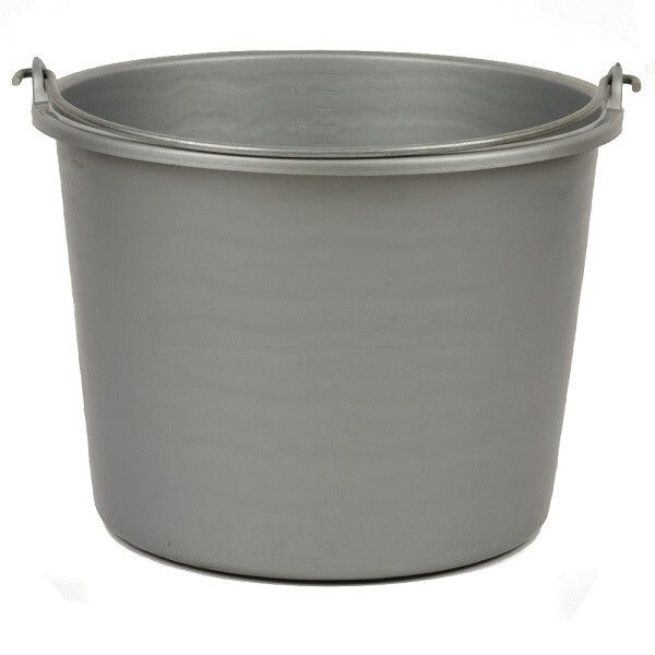 Emmer kunststof rond, grijs 20L. - Gripline - 8713331250311 - 136.256.0113 - VV250553 - 265