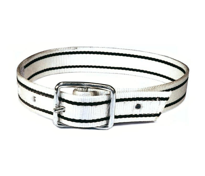 Halsriem nylon, leer+gesp, 130cm | 8717233002627 | 492