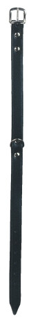 Hondenhalsband leer 16mm, Zwart - 4018653838556|_|HH16-Z