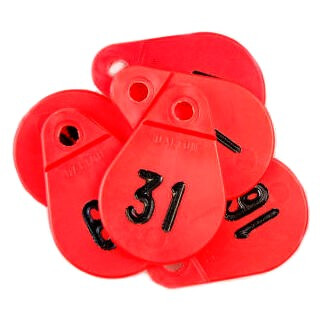 Halsplaatje rood no.42 - 477-42