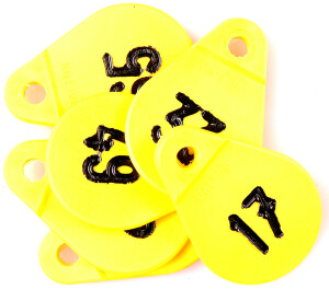 Halsplaatje geel no.71 - 478-71