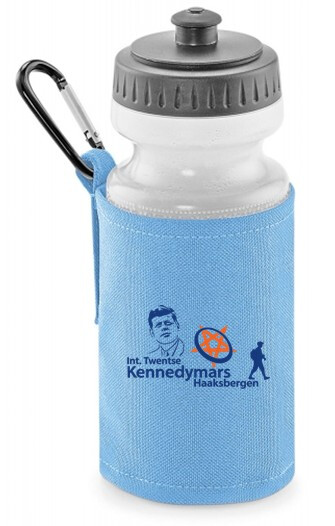 Kennedymars waterfles met houder sky    blue met logo - KENNWATFLES