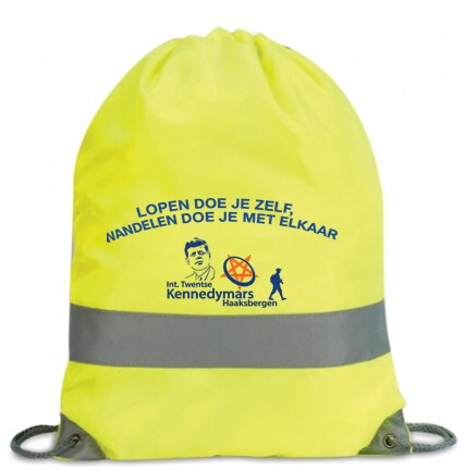 Kennedymars Rugzak Fluo geel            met logo - KENNRUGZAK
