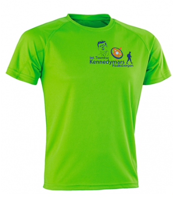 Kennedymars shirt Heren groen           maat S met logo