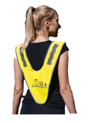 Kennedymars Veiligheids Kraag Fluo      1 Maat met logo - KENNKRA1MA|_|KENNKRA