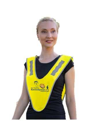 Kennedymars Veiligheids Kraag Fluo      1 Maat met logo - KENNKRA1MA|_|KENNKRA