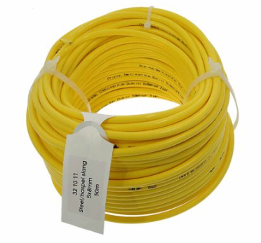 Steel/haspel slang 8x13mm - geel flex - snelkoppeling 1x rectus inw. 60m. - 6095956061070|_|321015|_|osmose