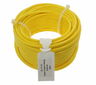 Steel/haspel slang 5x8mm geel flex -    snelkoppeling 1x rectus inw. 40m - 6095953664632|_|321010|_|osmose